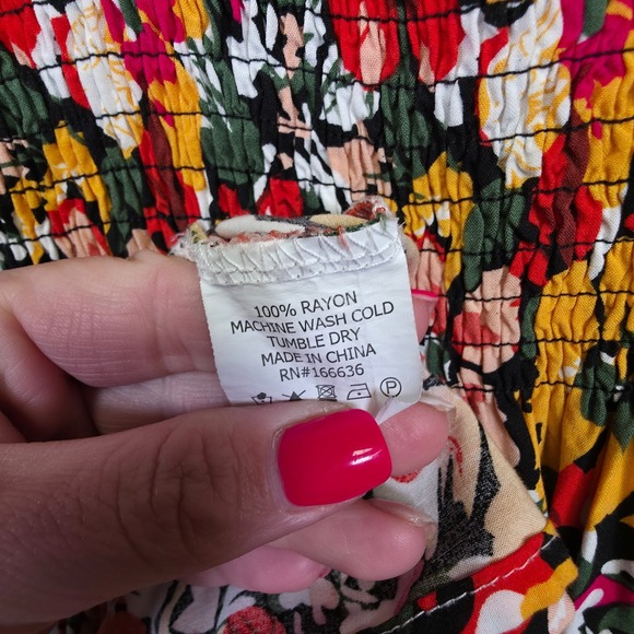 Kindred Maxi Dress Womens S Floral Smocked Tiered Cottagecore Boho Milkmaid Puff - Picture 9 of 16